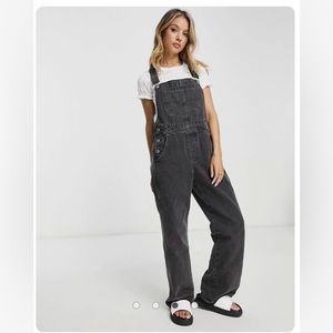 Levis Silvertab Overalls Faded Washed Black 90's Baggy Loose Fit Size Medium NWT